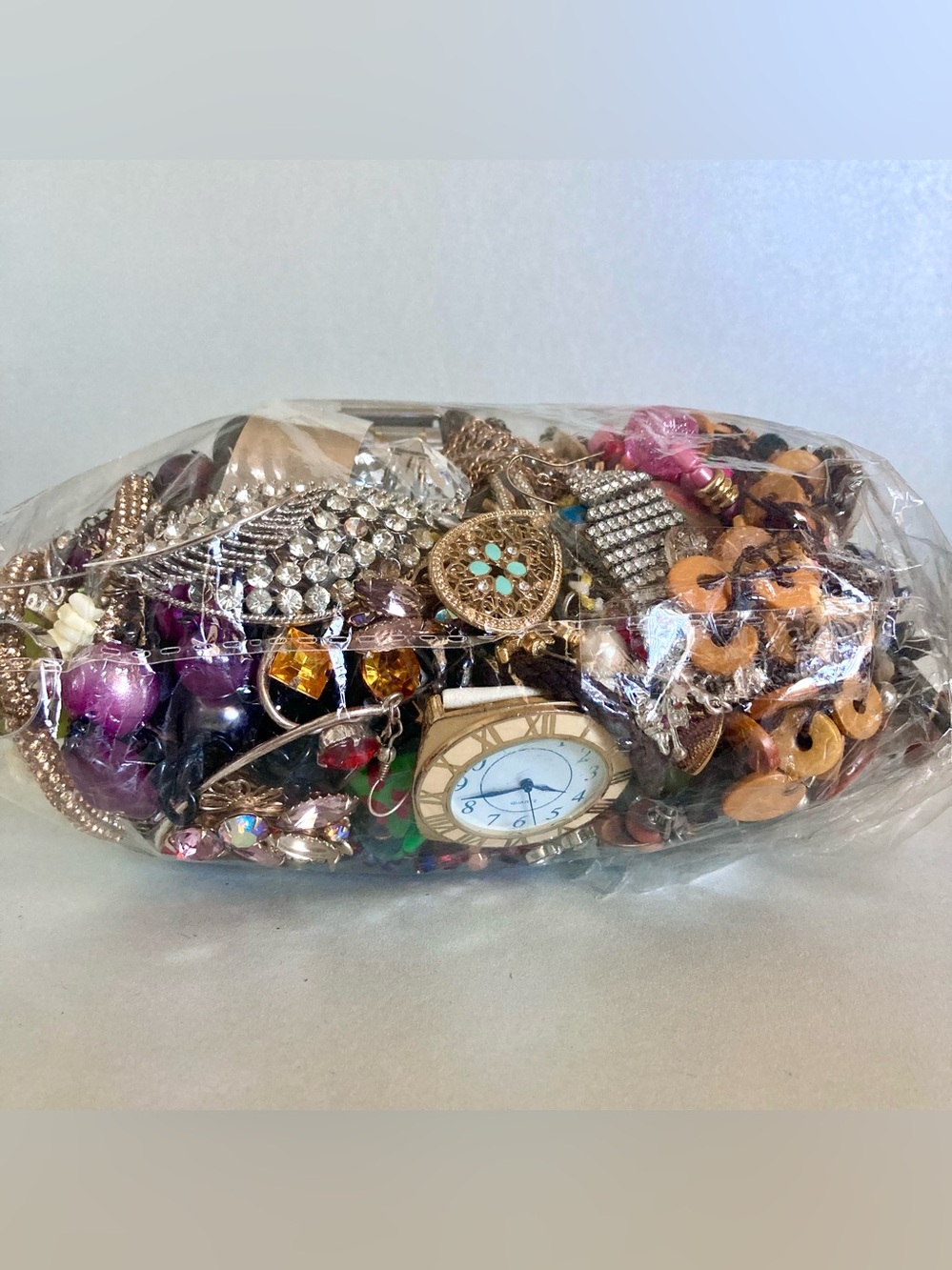 Mystery 3 lb + Fun crafters jewelry accessories parts Lot Vintage Modern pre-own - Picture 2 of 7